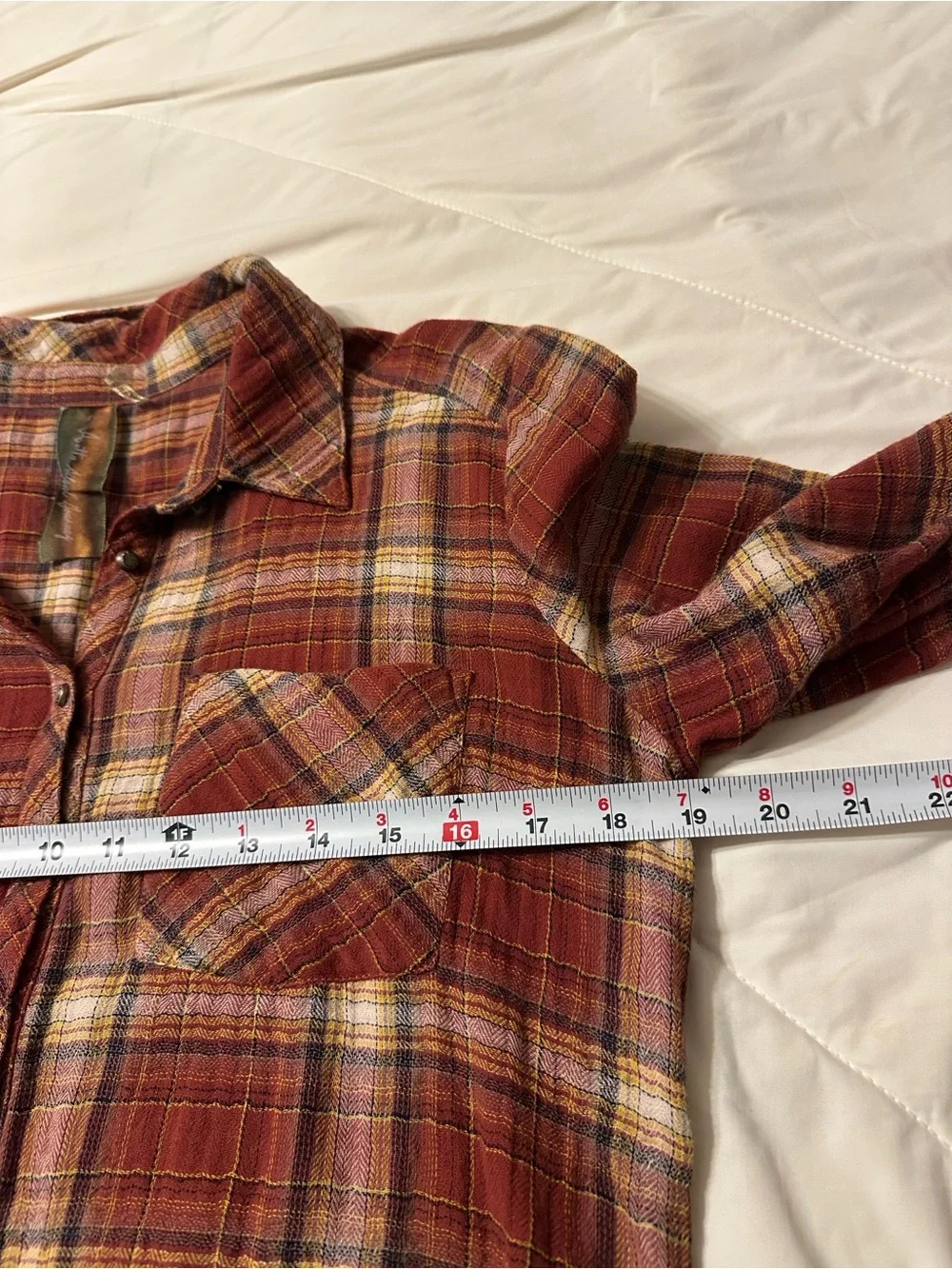Aratta Mixed Media Button Up Plaid Shirt - NWT - Size M (estimated) - Picture 10 of 10